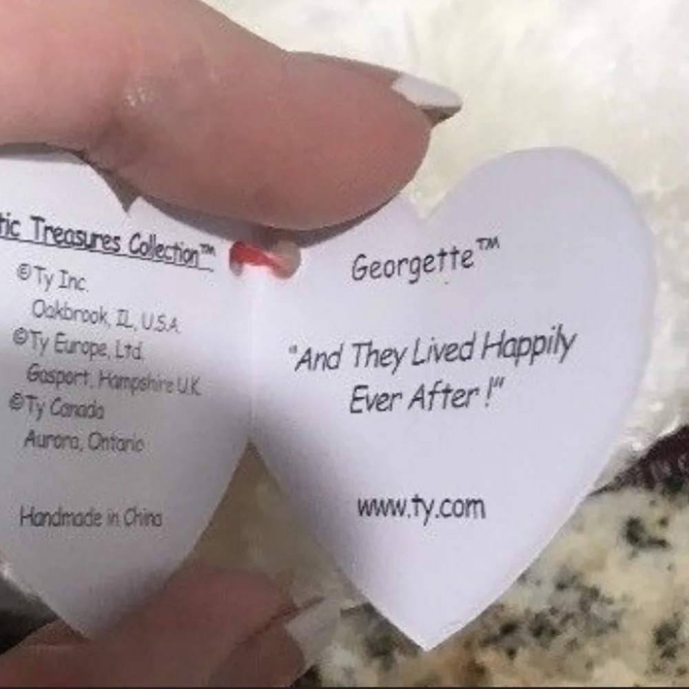 Ty Beanie Babies GEORGETTE Goose Attic Treasure 1993 Retired Jointed Red Tag.